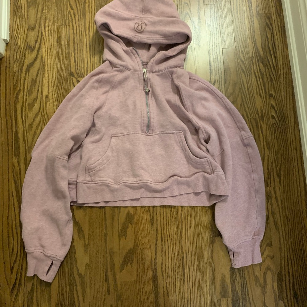 Lululemon Athletica Pink Oversized Cropped Sweatshirt